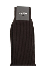 CHAUSSETTES LAINE MARRON FONCE