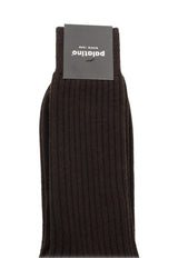 CHAUSSETTES LAINE MARRON FONCE