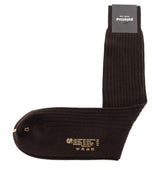 CHAUSSETTES LAINE MARRON FONCE