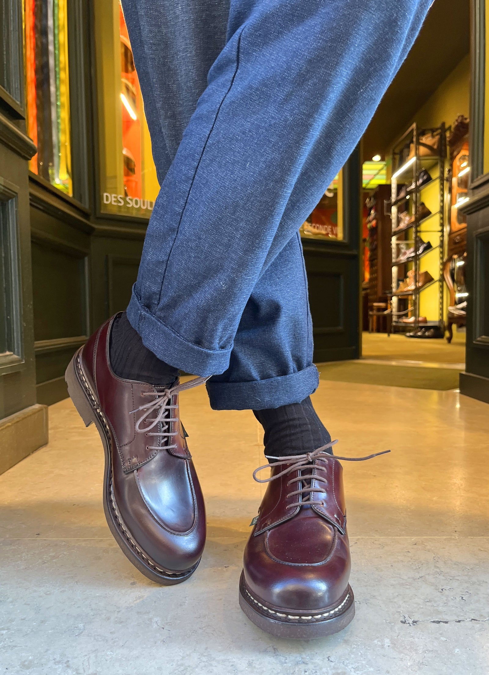 Cordovan Paraboot Madeleine DERBY PARABOOT CHAMBORD CORDOVAN Upper