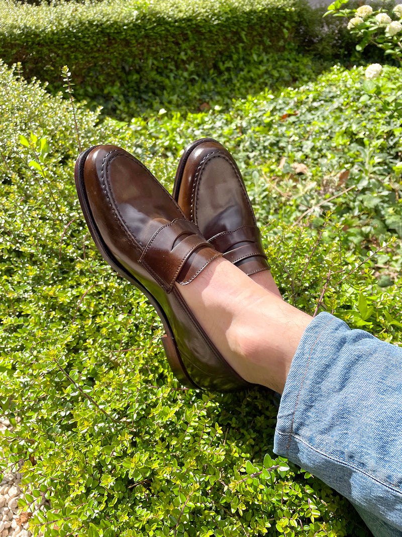 MOCASSIN CROCKETT AND JONES HARVARD WHISKY CORDOVAN Upper Shoes