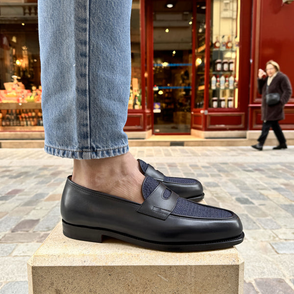 MOCASSIN JOHN LOBB LOPEZ CALF DENIM | Upper Shoes