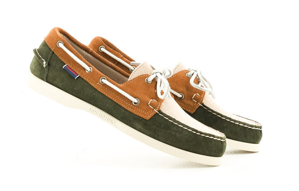 DOCKSIDES JIB GREEN/TAUPE