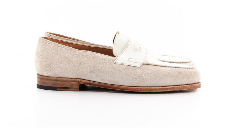 LOPEZ AQUA SUEDE SAND WHITE