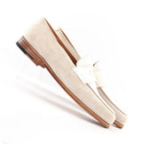 LOPEZ AQUA SUEDE SAND WHITE