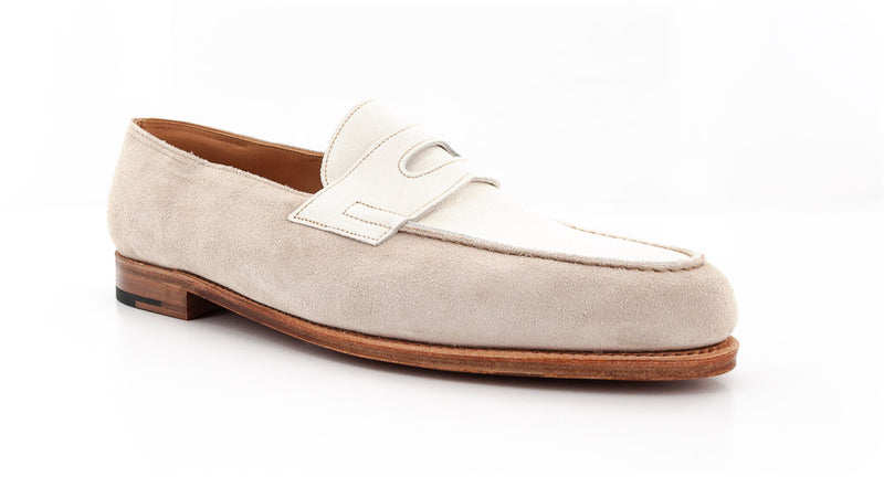 LOPEZ AQUA SUEDE SAND WHITE