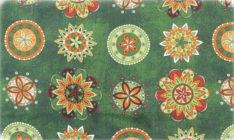 SCARF ARCHY MANDALA VERT