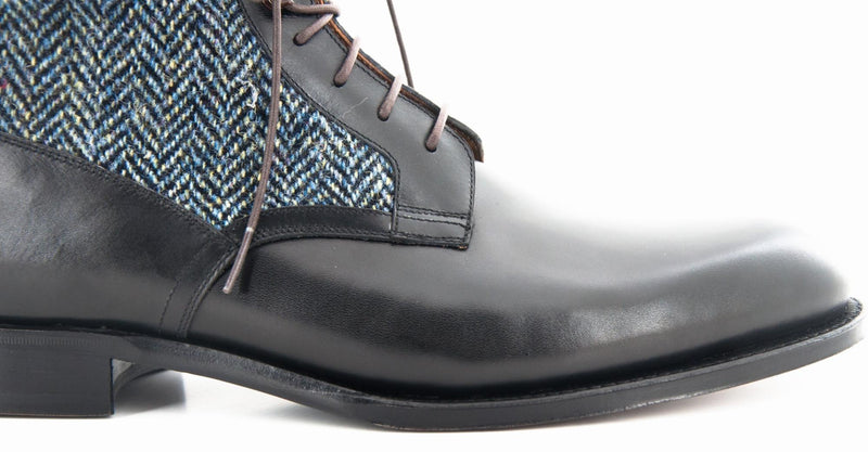 11 DEC BOTTINE BLACK/ TWEED BLEU