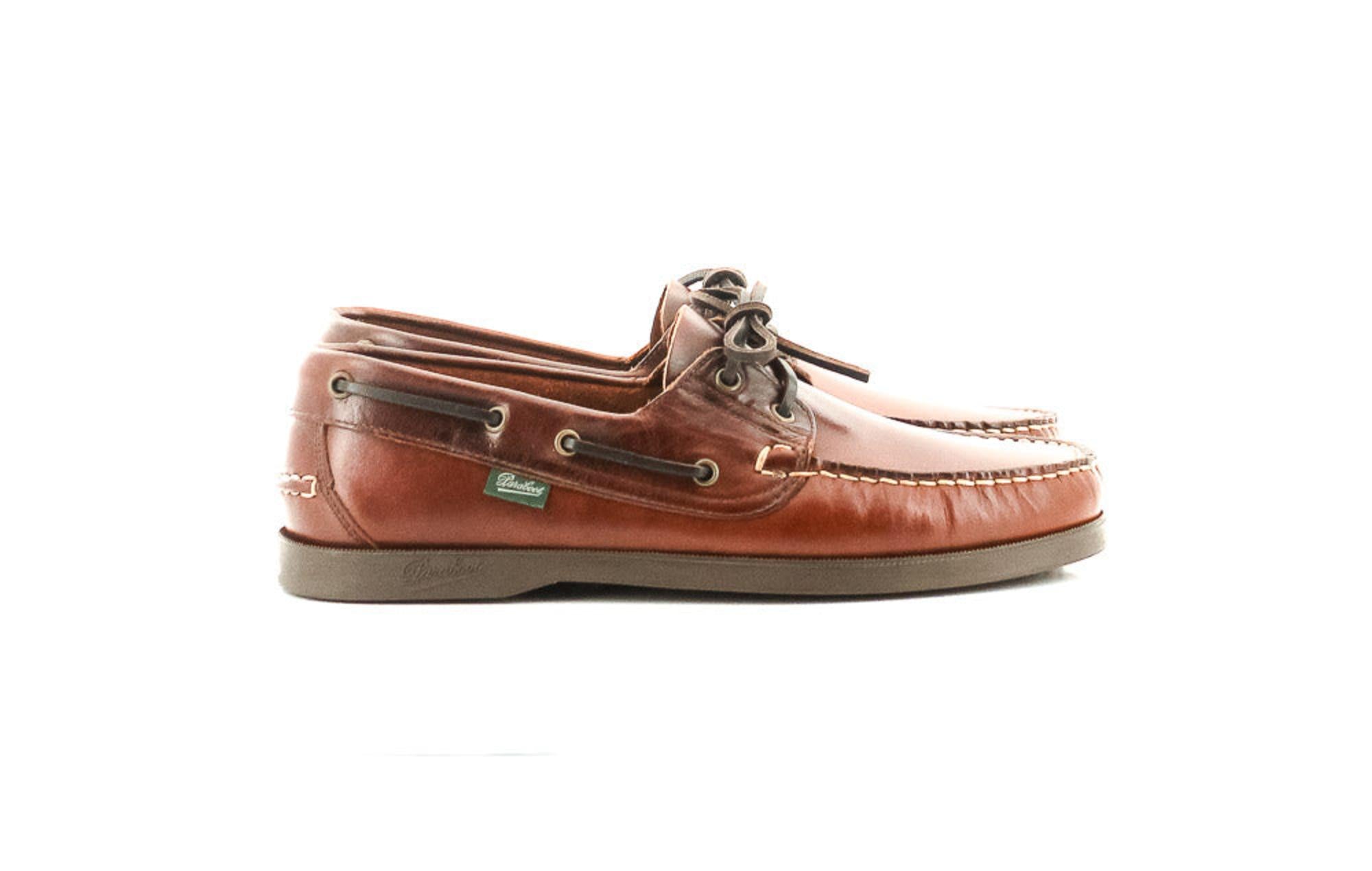 Mocassins Bateau Paraboot Vintage - Cuir Marron - Pointure 41 EU (7.5 US) - Occasion Très Bon état