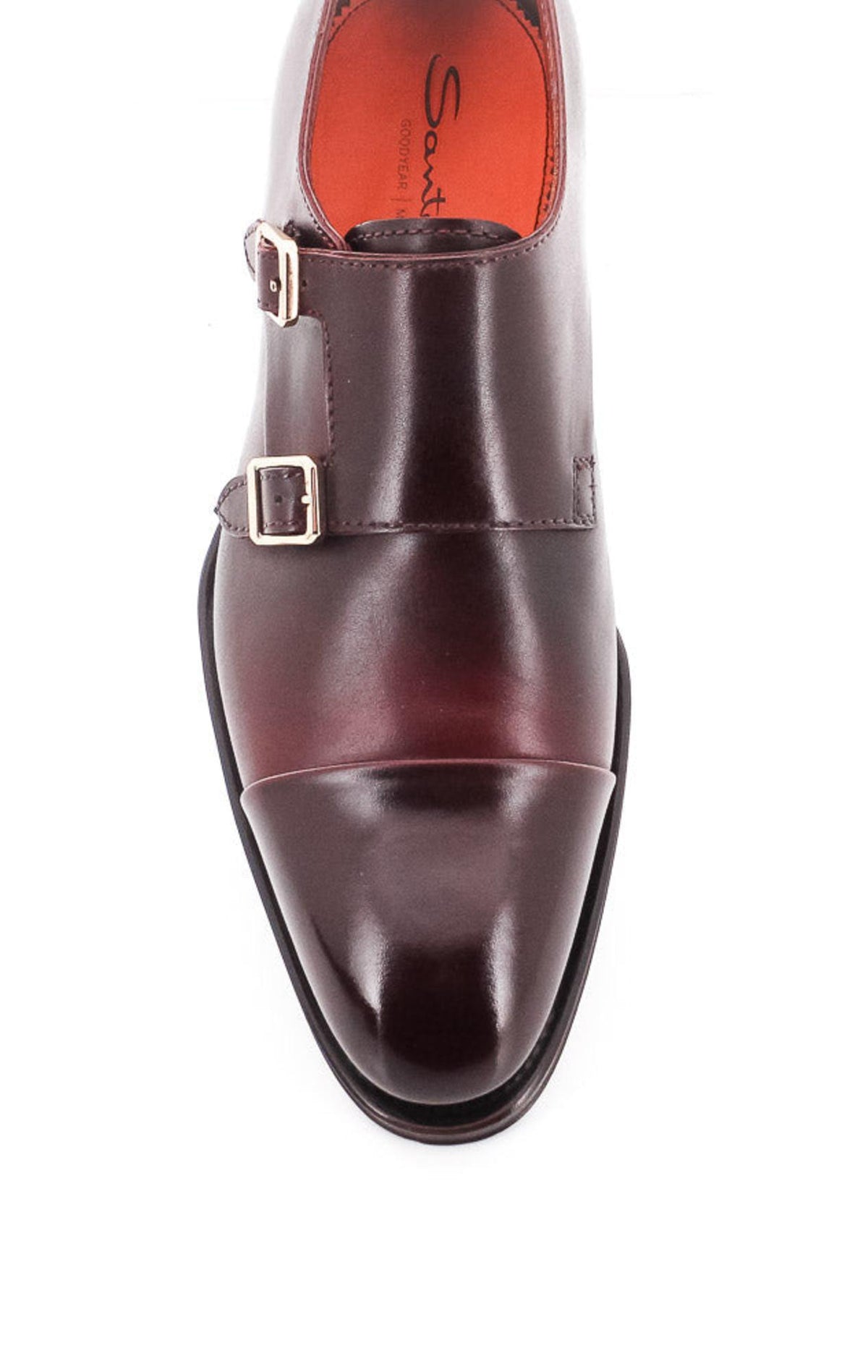 Santoni Carter Plain Toe Derby – Brown Leather Dress Shoes Men’s Size UK 7/ US 8 Santoni - Easy On Brown Leather Dress Shoe | Mitchell Stores main image 2