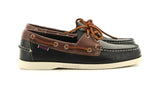 DOCKSIDES WAXY LEA BLACK/BROWN