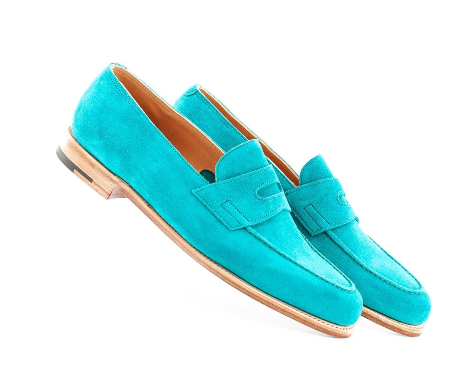 green emerald velvet dress Aqua Iridescent Slip-On Dress Loafer 8 / Aqua main image 0