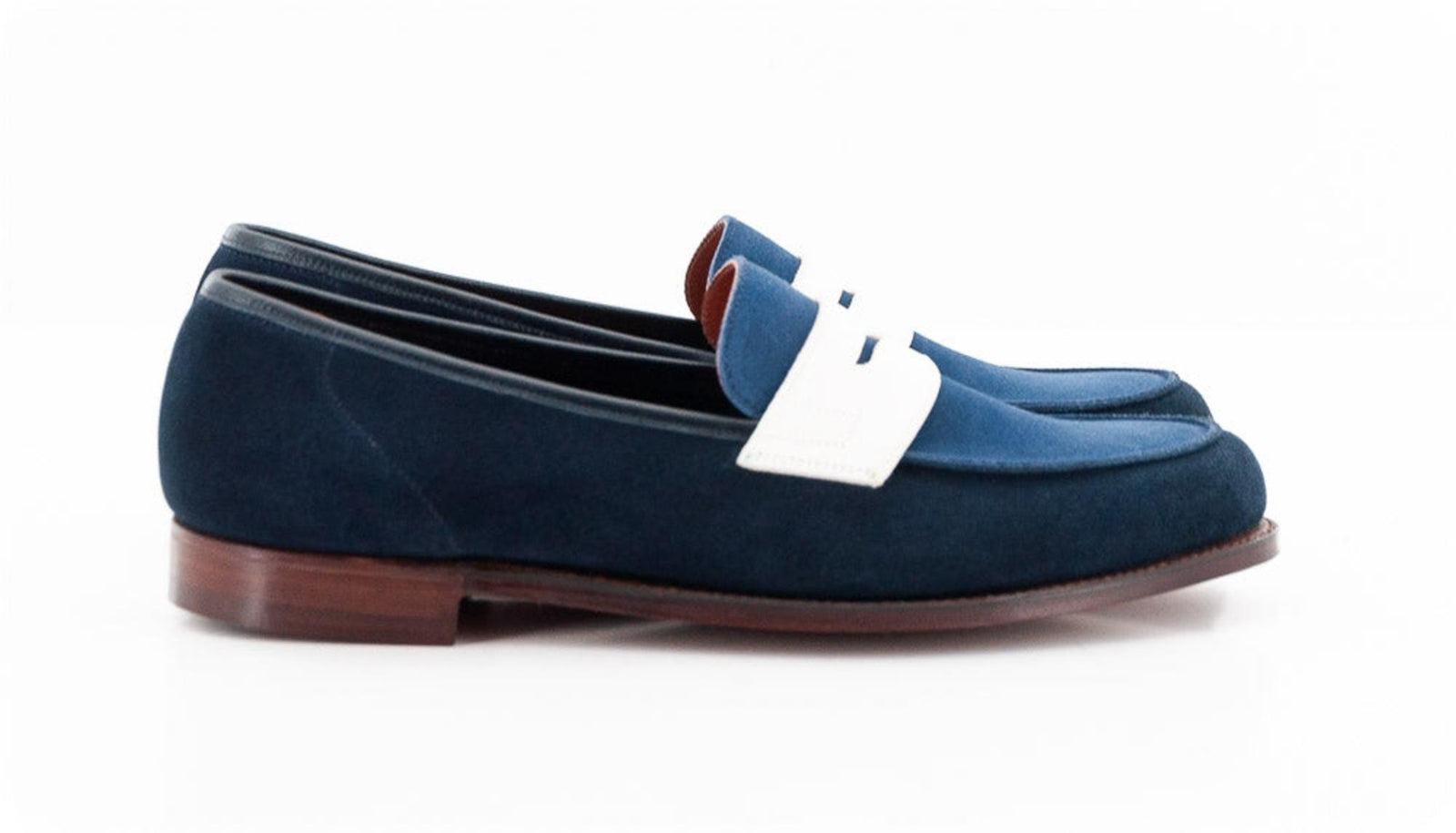 RICHMOND ?? MEN\'S BLUE SOFT SUEDE COMFORT FLAT SUMMER MOCCASINS MOCASSIN CROCKETT AND JONES RICHMOND 2 SUEDE | Upper Shoes main image 3
