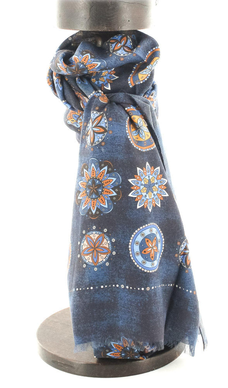 SCARF ARCHY MANDALA BLEU