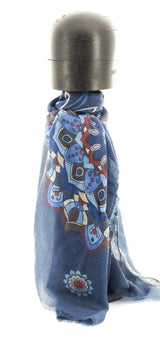 SCARF VERBIER MANDALA BLEU